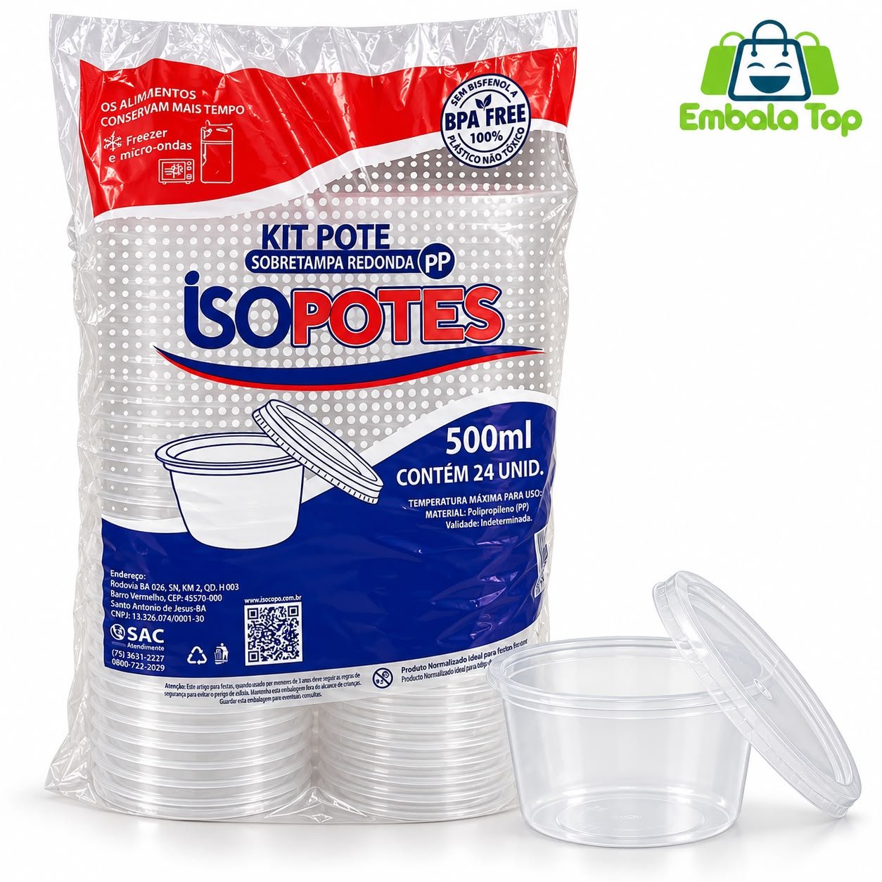 KIT POTE 500 ML ISOPOTES 24 UND