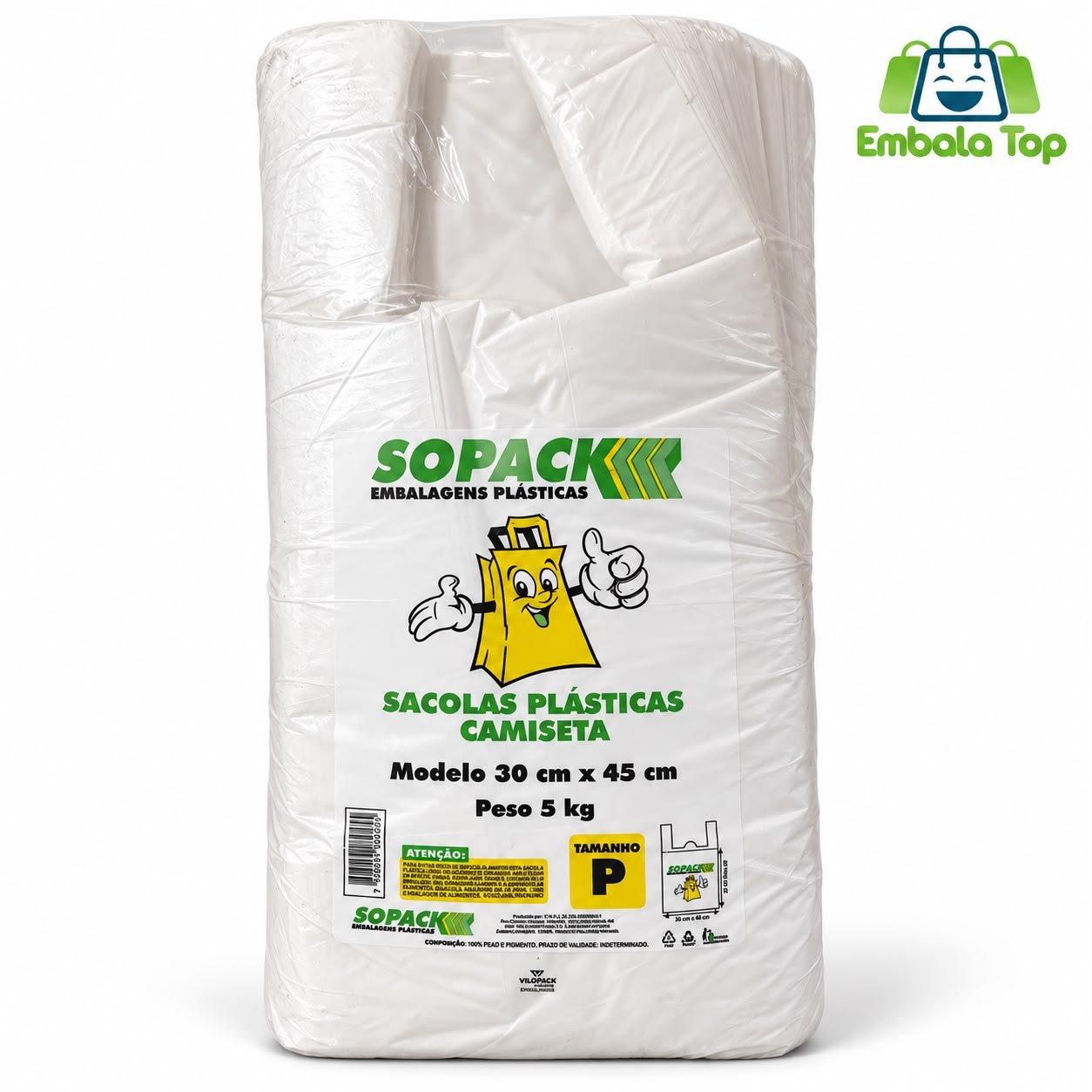 SACOLA VIRGEM SOPACK P 30X40