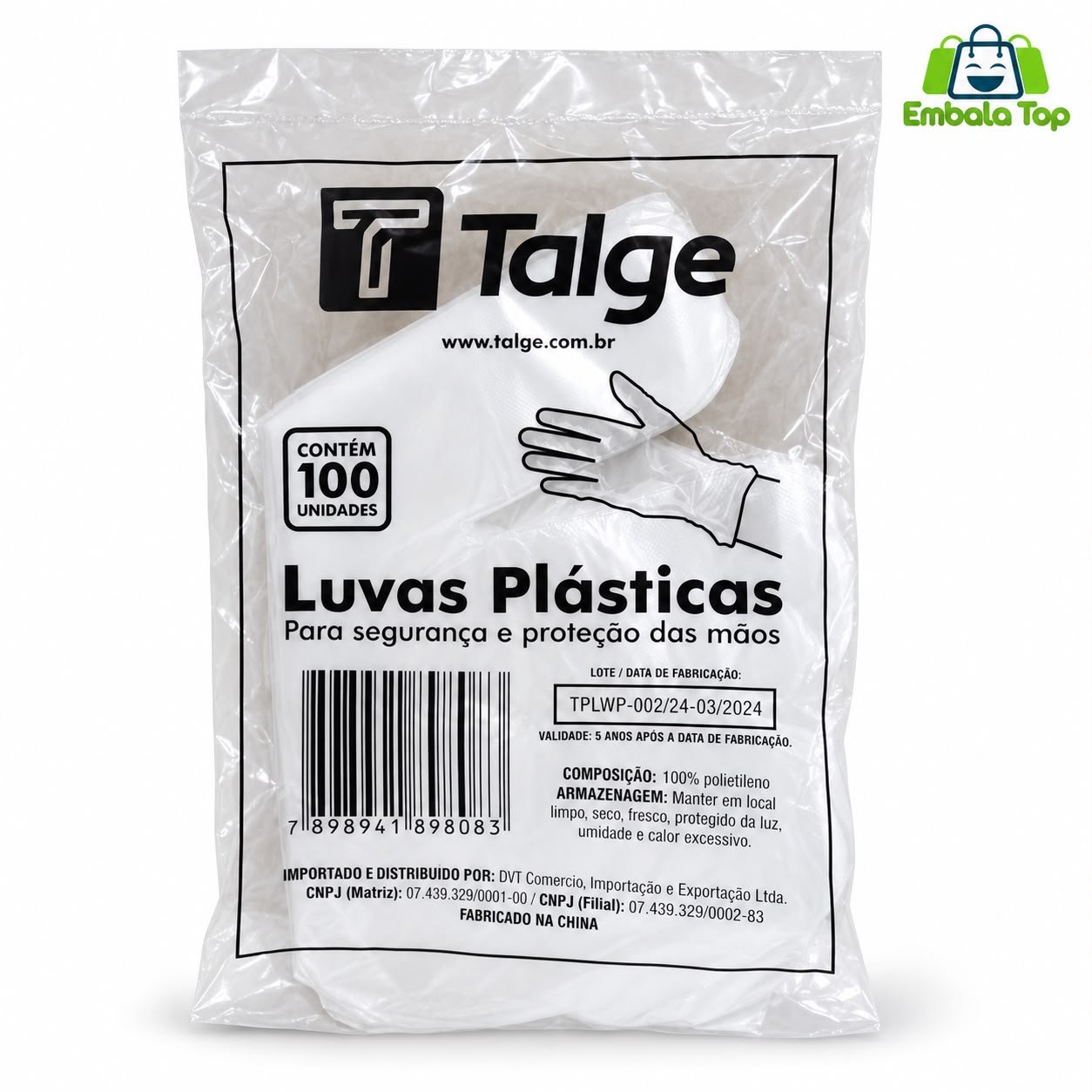 LUVA DESCARTAVEIS TALGE